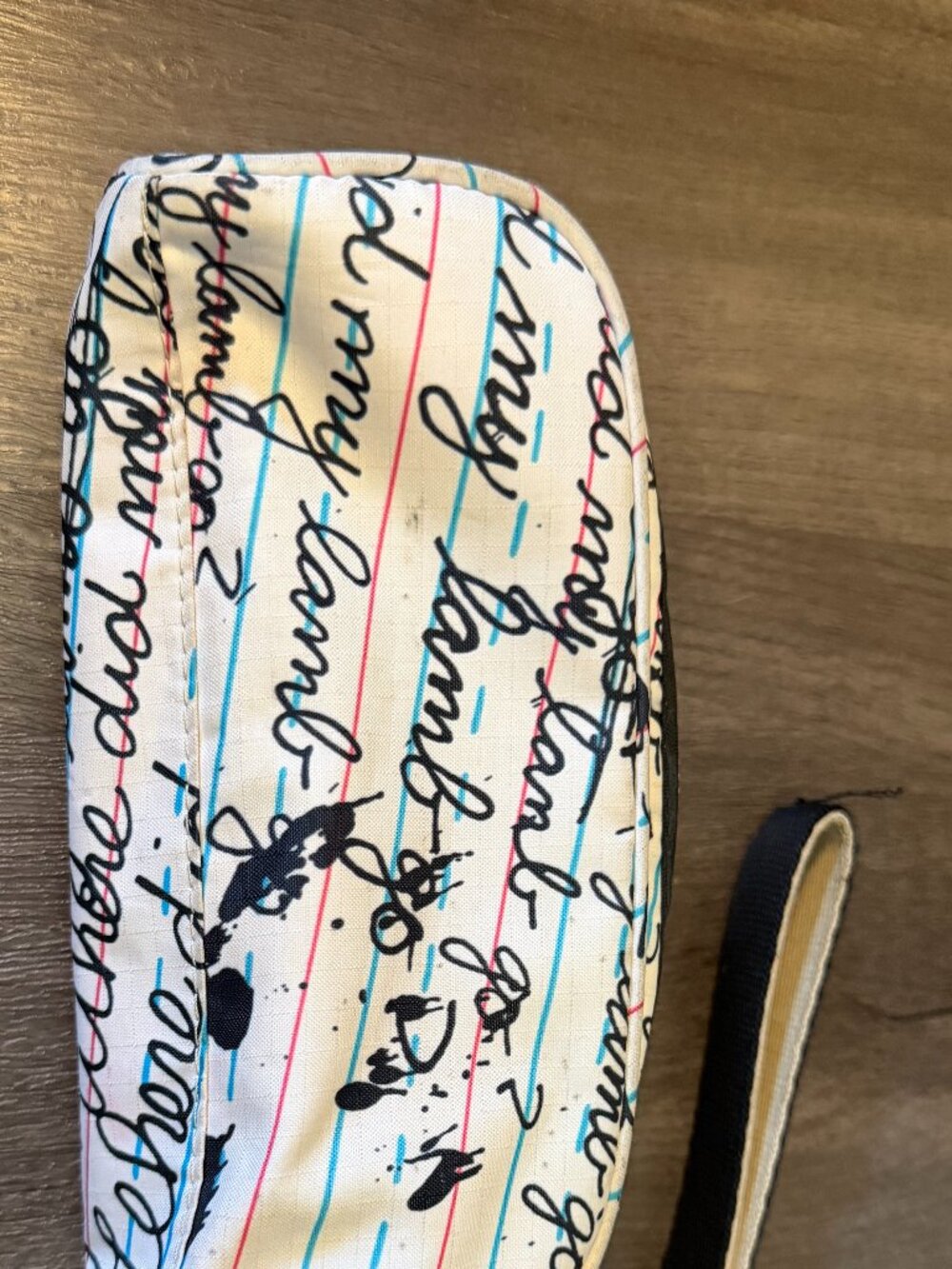 Vintage Gwen Stefani LAMB For LeSportsac Penmanship Pattern Pre-Owned Wristlet